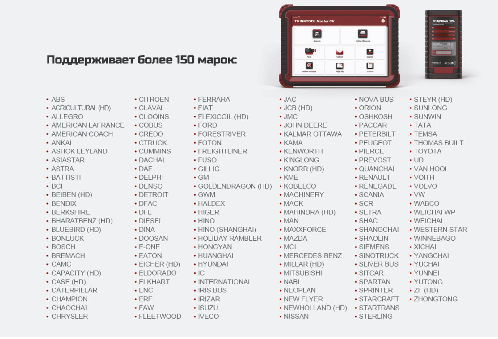 Таблица применяемости THINKTOOL MASTER CV Таблица применяемости THINKTOOL MASTER CV