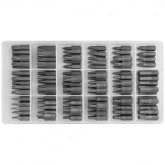 Комплект вставок-бит 1/4"DR, 18 видов по 10 штук