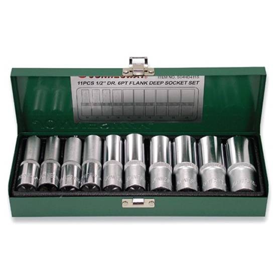 Набор головок торцевых глубоких Jonnesway S04HD411S 1/2&amp;quot;DR, 10-24 мм, 11 предметов