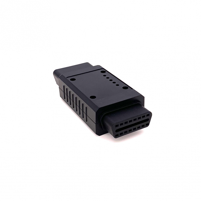 Корпус адаптера (переходника) OBD2 папа-мама с пинами разборный