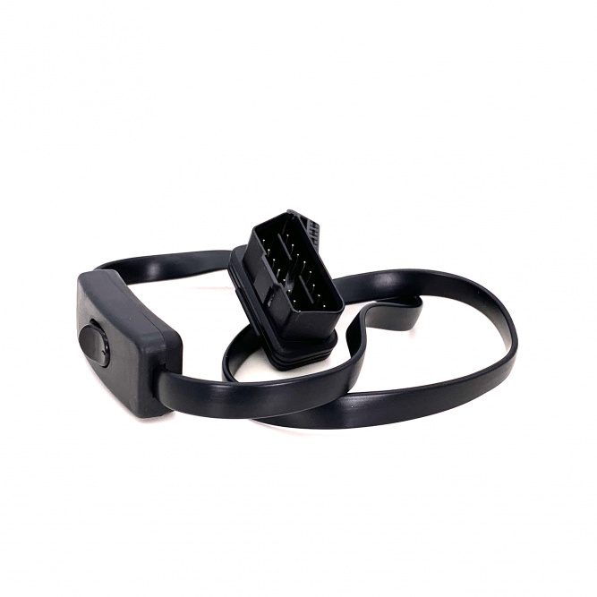 Удлинитель OBD2 60 см. с выключателем питания
